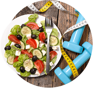 Programme d'exercices personnalisé et programme alimentaire
